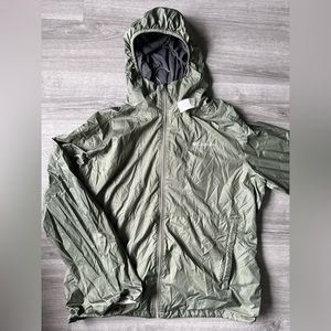 Green Hooded Unisex Columbia Windbreaker Jacket